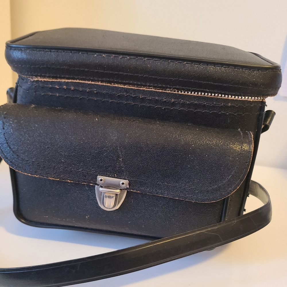 Classic Black Leather camera bag